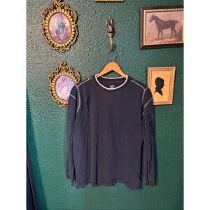 Kuhl Sweater Mens Small Blue Kommando Lightweight Outdoor Long Sleeve Pullover